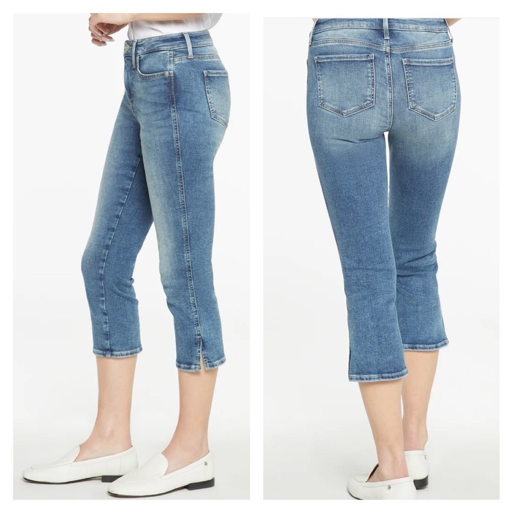 NYDJ Women Lift Tuck Chloe Capri‎ Jeans Light Wash Denim 8 8P Casual Capsule NWT